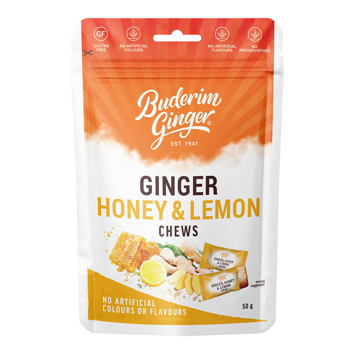 Buderim Ginger Ginger, Honey & Lemon Chews | Nourished Life AU