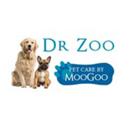 Dr Zoo logo with 2 dogs on a white background
