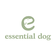 Essential Dog logo in green text on a white background