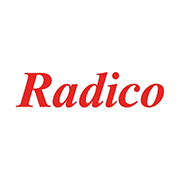 Red Radico text logo on a white background