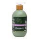 500ml green bottle of A Bit Hippy Anti-Frizz Treatment Shampoo with bamboo lid and white pump.