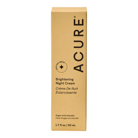 Acure Organics Brightening Night Cream box on a white background