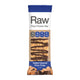 Front of single raw plant protein bar. Salted caramel choc crisp flavour. 4g of dietary fibre, 10g protein. Vegan & gluten-free.