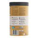 Protein powder container with nutritional information and usage instructions on a white background.