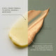 Two swatches of cream labeled 'Aura Classic' and 'Aura Gold' on a gray background with text describing their benefits.
