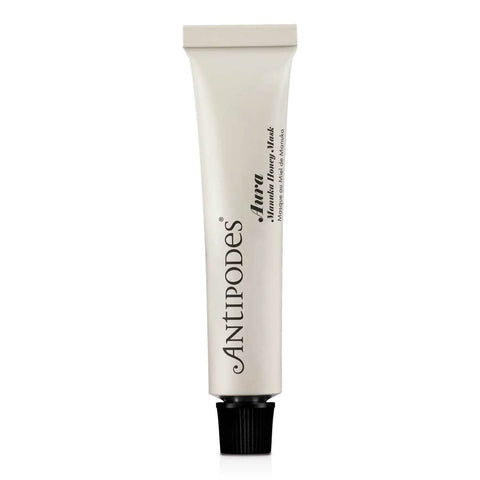 Tube of Antipodes Manuka Honey Mask on a white background 15ml.