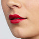 Ruby bay rouge lipstick swatch on a person's lips.