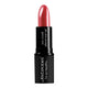 Remarkably red lipstick on a white background.