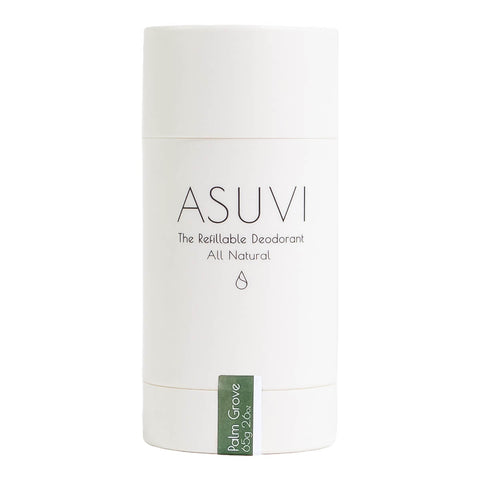 ASUVI refillable deodorant on a white background