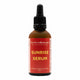Bottle of 'Sunrise Serum' by barefootskincare on a white background