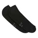 Pair of black everyday liner socks on a white background.