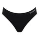 Boody Period & Leak Proof Classic Bikini Moderate-Heavy in black, flat front product shot on white with the Boody logo on the waistband