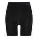 Boody Seamfree Undershorts 6 inch Black, flat product shot of black shorts with a logo waistband, front view on a plain white background