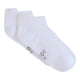 Pair of white ankle socks on a white background.