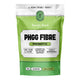 Green package of PHGG Fibre with branding and product details on a white background