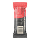 Back view of a beef bar, featuring a red top half and a black bottom half with white text and a barcode.