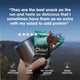 Chief Beef Brisket snack package with a scenic background and customer quote.