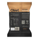 Back of 90g bag of Chief Biltong in Carnivore flavour, showing the ingredients, nutrition facts, and barcode.