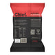 Back of 90g bag of Chief Biltong in Cayenne Chilli flavour, showing the ingredients, nutrition facts, and barcode.