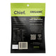 Back of 30g bag of Chief Biltong in Mexican flavour, showing the ingredients, nutrition facts, and barcode.