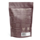 Back view of a brown package with text and a QR code on a white background.