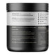 A black plastic tub of colostrum powder with a white and black label showing usage instructions, ingredients, and nutrition facts.