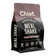 A 840g stand-up pouch of Chief Meal Shake Dark Chocolate powder, featuring a dark chocolate brown and black design with white text.