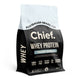 Side view of chief whey protein - creamy vanilla flavour. 