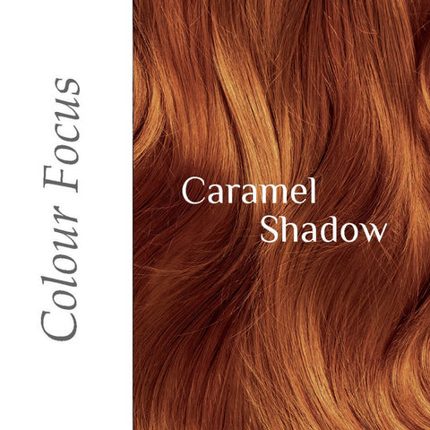 Caramel Shadow hair colour swatch, light auburn.