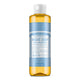 Dr. Bronner's 18-in-1 Pure-Castile Magic Soap - Baby Unscented 237ml on a white background.