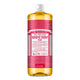Dr. Bronner's Magic Soap Rose in a  946ml bottle with pink label on a white background