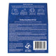 The back of a blue cardboard gift set box for Dr. Bronner's Holiday Essentials Gift Set, featuring product details, ingredients, icons, and a barcode.
