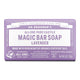 Dr. Bronner's lavender magic bar soap on a white background.
