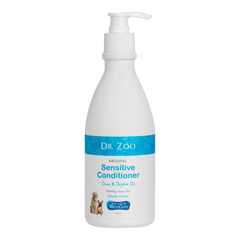 Dr Zoo natural sensitive conditioner 500ml pump bottle on a white background