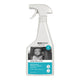 A white spray bottle labeled 'ecostore Bathroom & Shower Cleaner' with a picture of a shower screen with a child pressing their face up to it.