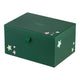 A dark green rectangular storage box with a lid, decorated with small pastel star stickers in pink, yellow, and white. The brand name 'endota' is printed in light green on the top lid.