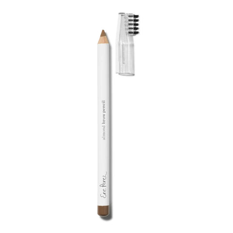 'Polished' dark blonde eyebrow pencil with a clear cap on a white background