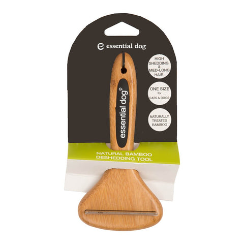 Natural Bamboo Deshedding Tool for Cats & Dogs