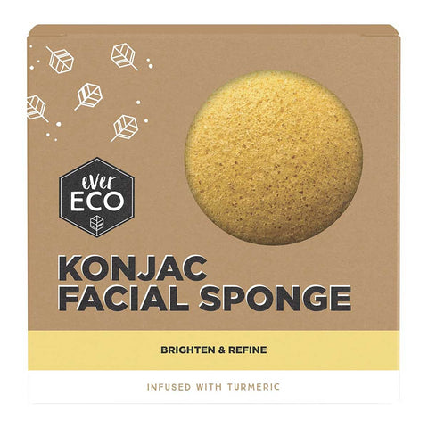 Turmeric infused konjac sponge to brighten & refine.