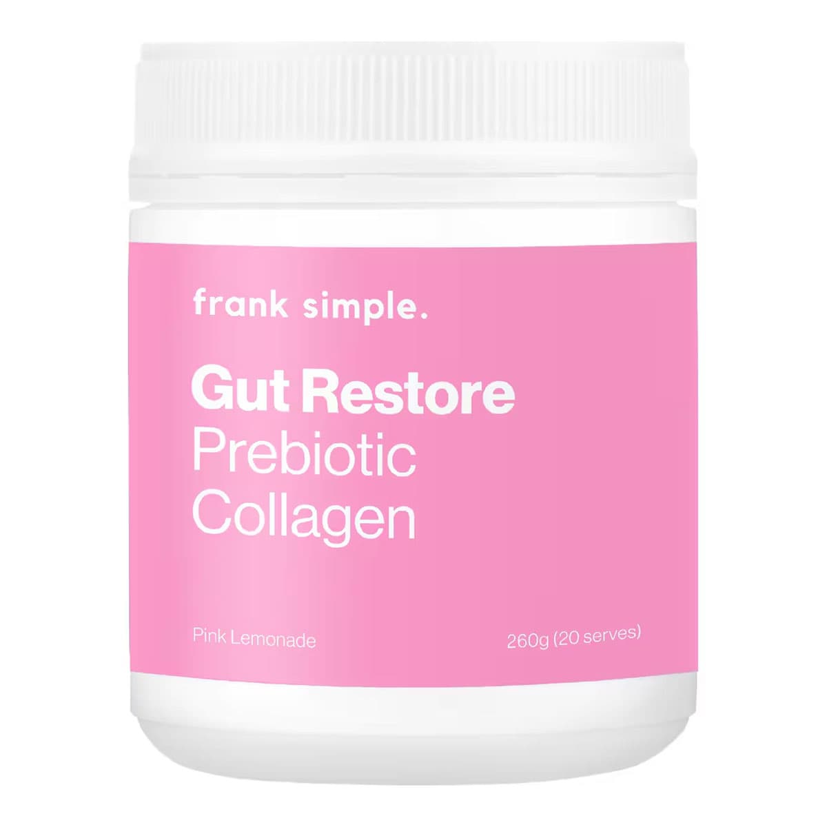 Frank Simple Gut Restore Prebiotic Collagen - Pink Lemonade | Nourished ...