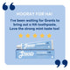 Promotional graphic for Grants Whitening +HA toothpaste with customer quote and rating.