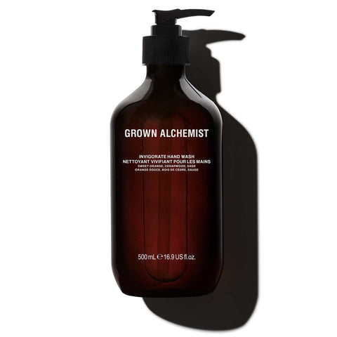 Grown Alchemist Invigorate Hand Wash 500ml bottle on a white background.
