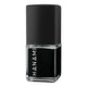 Black nail polish bottle with 'HANAMI' branding on a white background