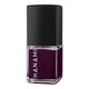 Nail polish bottle with black cap and Hanami brand name on a white background