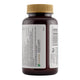 Back of activated b complex supplement bottle label with gold cap on a white background