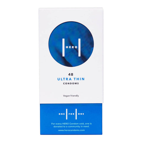 Front of HERO Condoms - Ultra Thin 48 pack.