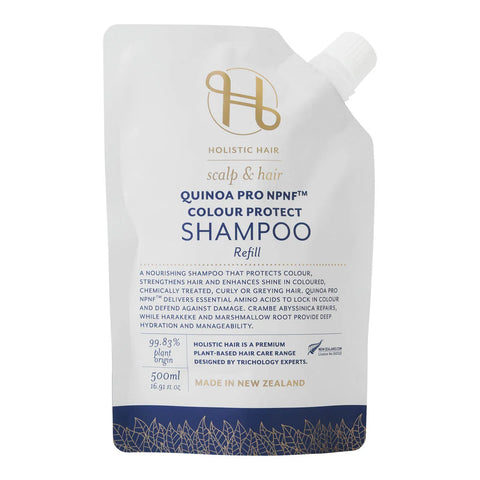 Holistic Hair shampoo refill pack on a white background