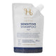 Sensitive shampoo in a 500ml refill pouch on a white background.