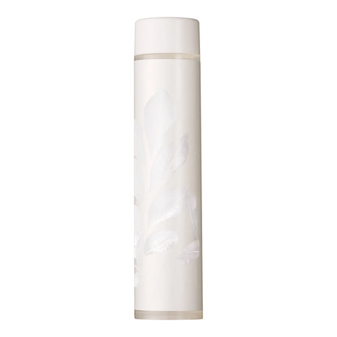 INIKA Organic Pure Biome Hydro-Fluid Moisturiser 50ml refill in a slim white bottle with a leaf pattern, front view on a plain white background