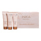 Inika Organic Skin Luminosity Trial Regime packaging with 3 Phytofuse Renew tubes of cleanser, day cream, and night cream.